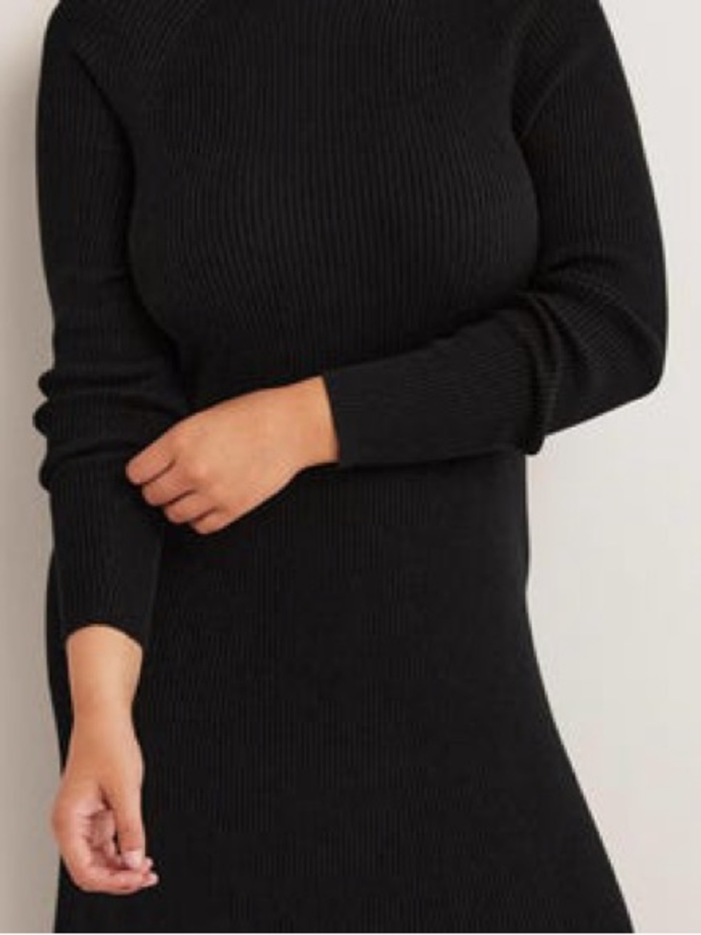 Boden Ribbed Knitted Midi Dress 10 Navy Blue Long Sleeve NWT‎ - Picture 10 of 11